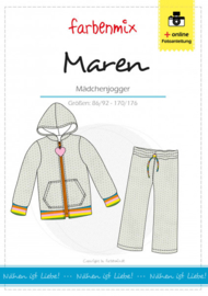 Farbenmix papier patroon Maren, meisjes joggingpak 86/92-170/176