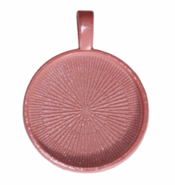 Cabochon setting soft pink 25mm