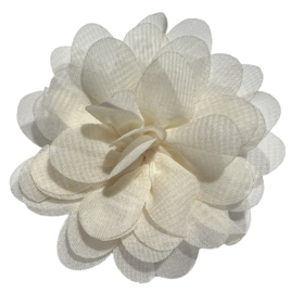 Stoffen bloem +/- 7 cm lichter-beige