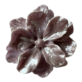 Flatback bloemetje met glans 24 mm lila/mauve