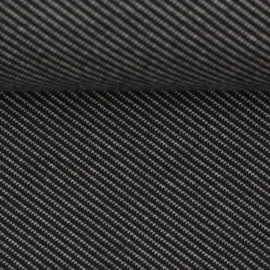 Tricot: Serge zwart/ grijs streepje (Swafing) , per 25 cm
