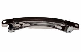 French Barrette clip 7 cm zilverkleur, per stuk