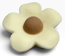 Flatback bloemetje 21 mm crème-bruin