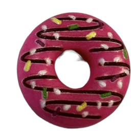 Flatback donut fuchsia 18 mm