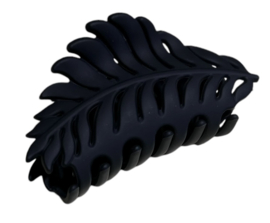 Haarklem blad zwart 9 cm