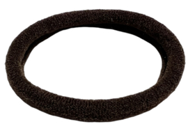 Haarelastiek nylon 40 mm donkerbruin, per stuk