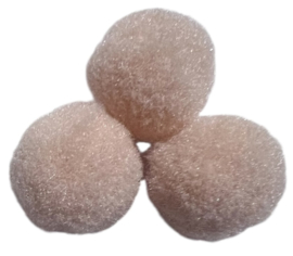 Pom pom soft 15 mm licht-perzik