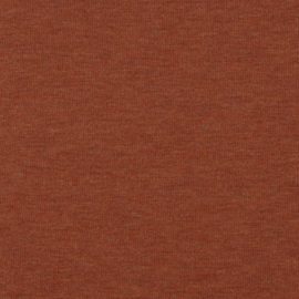 Tricot: melange  terracotta (Swafing kleur 1714), per 25 cm