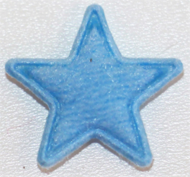 Applicatie ster vilt mini 15mm lichtblauw, per 5