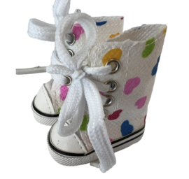 Witte gympen met gekleurde hartjes My little BABY born