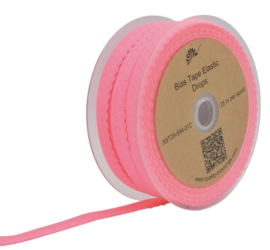 Elastische biaisband met schulprandje (vouwkant) neoroze 10mm per 0,5 meter