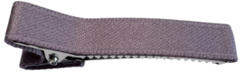 Alligator haarclipje 50x10 mm met stof bekleed; mauve
