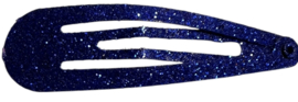 Klik klak haarspeldje glitter kobalt 5cm, per stuk