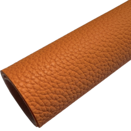 PU leer A4 lapje; leer-look grof oranje