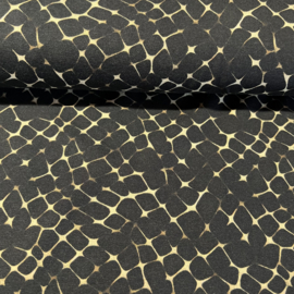 Tricot (digitale print): Dazzling gold, per 25 cm