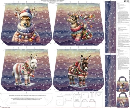 Canvas paneel tas(sen): Christmas 125x150 cm Stenzo