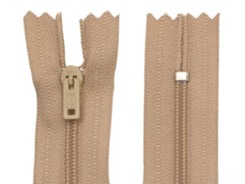 Nylon rits beige niet deelbaar 15 cm