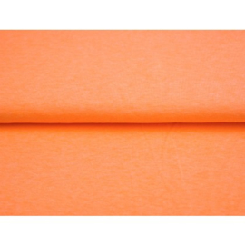 Neon oranje tricot gemeleerd, per 25 cm