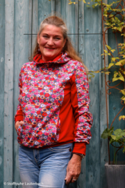 Tricot: Jona blauw gebloemd (Swafing), per 25 cm