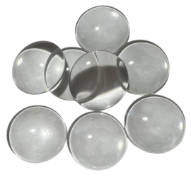 Glas cabochons transparant 20 mm, per stuk