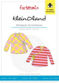 Farbenmix papier patroon kleinOland wikkelvest 86/92 - 146/152