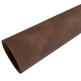 PU leer A4 lapje; bruin suede look