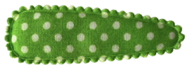 kniphoesje katoen groen met witte stip 5 cm