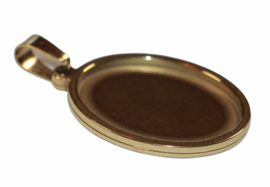 Cabochon setting 18x25 mm RVS kleur light gold