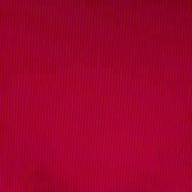 Katoen tricot: streepjes rood-fuchsia, per 25 cm
