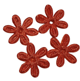 Bloemetjes oranje 18mm, per 4