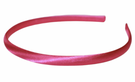 Diadeem / Haarband 10 mm satijn kleur fuchsiaroze