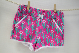 Shortje pink cactus **LAATSTE MATEN 92/98 & 104/110**