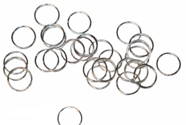 Ringetjes zilverkleur 10 mm met opening, per 10 stuks