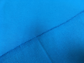 French terry tricot: effen blauw (Swafing kleur 842), per 25 cm