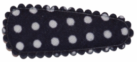 kniphoesje katoen donkerblauw met witte stip 3 cm