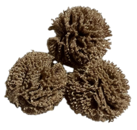 Pom pom fluffy 15 mm bruin