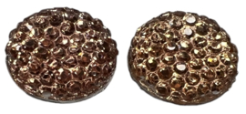 Flatback rondje 12mm shiny rose gold, per 2 stuks