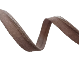 Elastisch paspelband glans/mat licht-oudroze, per 0,5 meter