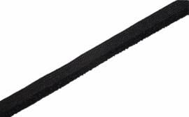 Paspelband/ pipingband fancy zwart (curlly), per 0,5 meter