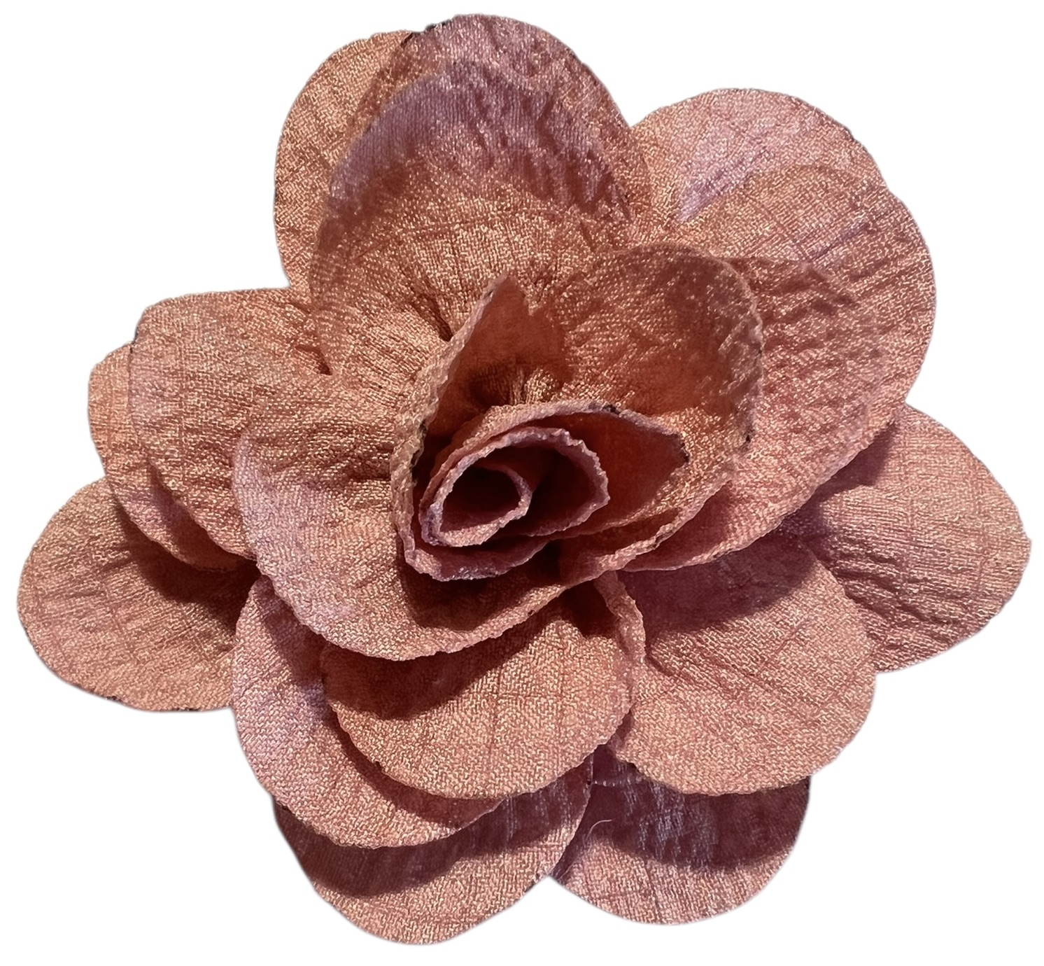 Stoffen bloem +/-6 cm oudroze