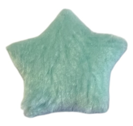Applicatie sterretje pluche mint 18 mm
