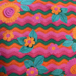 French terry tricot digitale print: Flowery knit (Stenzo) per 25 cm