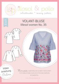 Lillesol & Pelle women blouse met volant maat 34 t/m 50