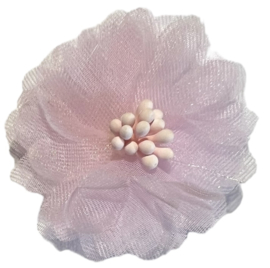 Chiffon bloem 4 cm lichtroze