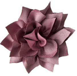 Chiffon lotus bloem 8 cm oudroze/aubergine