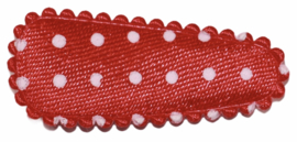 kniphoesje satijn rood met witte stip 3 cm