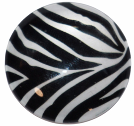 Glas cabochon 25mm: Zebra print