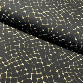 Tricot (digitale print): Dazzling gold, per 25 cm