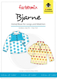 Farbenmix papier patroon overhemd Bjarne  86/92 -146/152
