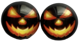 12 mm glascabochons Halloween, per 2 stuks